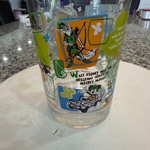 Vintage Disney Clear Glass Tumbler 100 YEARS OF MAGIC COLLECTIBLE